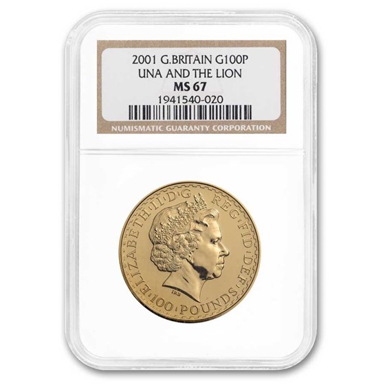2001 Great Britain 1 oz Gold Britannia MS-67 NGC 2001 Great Britain 1 oz Gold Britannia MS-67 NGC