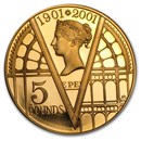2001 Great Britain Gold £5 Victoria Proof