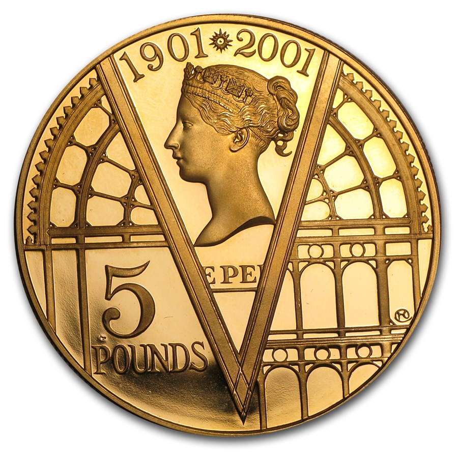 2001 Great Britain Gold £5 Victoria Proof