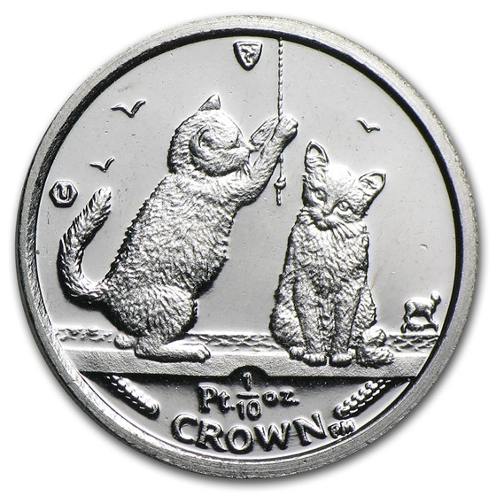 2001 Isle of Man 1/10 oz Platinum Persian Cat 2001 Isle of Man 1/10 oz Platinum Persian Cat