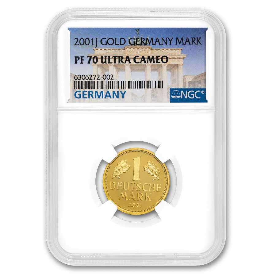 2001-J Germany Proof Gold Mark PF-70 UCAM NGC