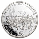 2001 Liberia Silver $20 D-Day Landing Proof