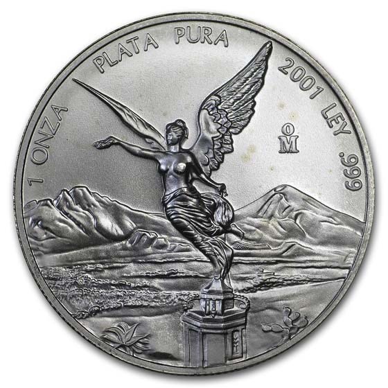 2001 Mexico 1 oz Silver Libertad BU (Abrasions)