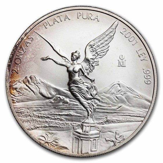 2001 Mexico 2 oz Silver Libertad BU 2001 Mexico 2 oz Silver Libertad BU