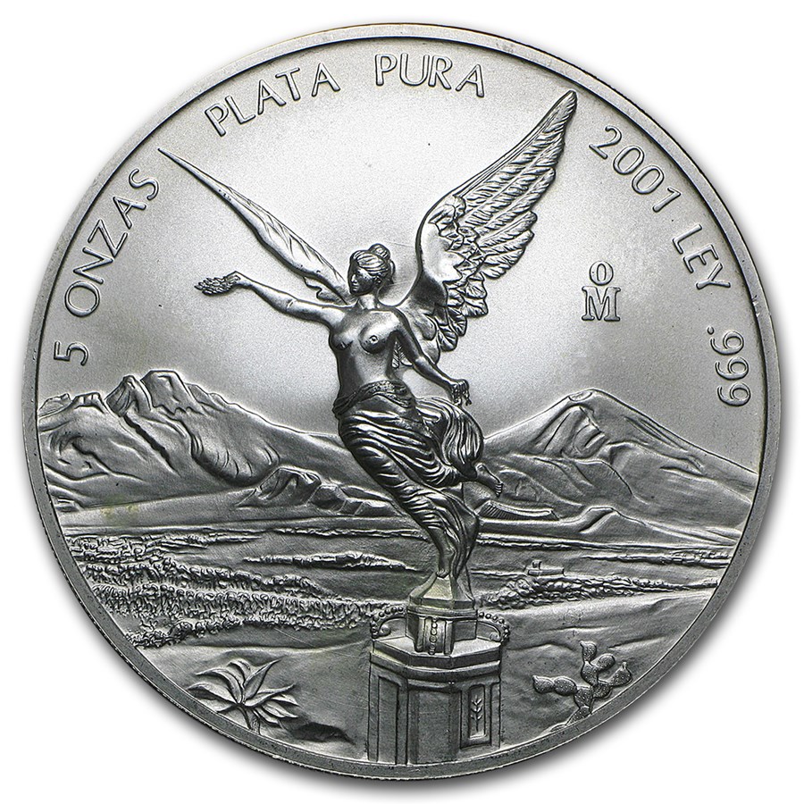 2001 Mexico 5 oz Silver Libertad BU