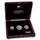 2001 Norway 3 coin Proof Gold Prestige Set