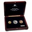 2001 Norway 3 coin Proof Gold Prestige Set
