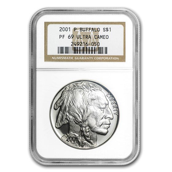 2001-P Buffalo $1 Silver Commem PF-69 NGC 2001-P Buffalo $1 Silver Commem PF-69 NGC