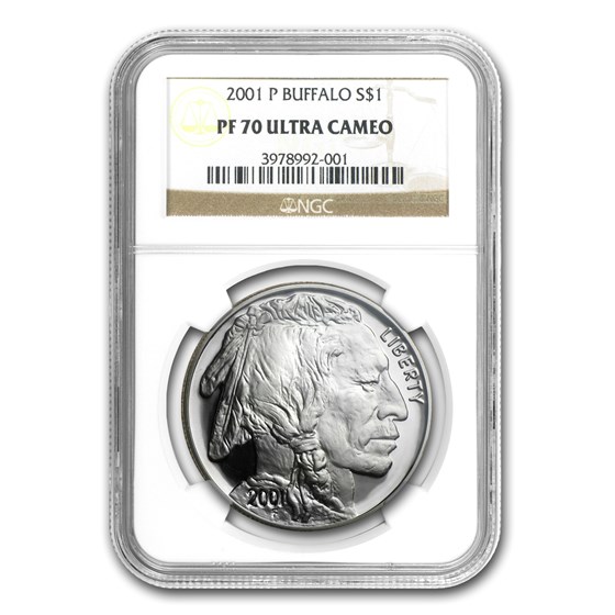 2001-P Buffalo $1 Silver Commem PF-70 NGC 2001-P Buffalo $1 Silver Commem PF-70 NGC
