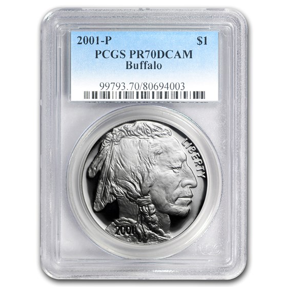 2001-P Buffalo $1 Silver Commem PR-70 PCGS 2001-P Buffalo $1 Silver Commem PR-70 PCGS