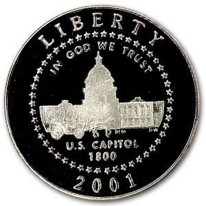 2001-P Capitol Visitor Center 1/2 Dollar Clad Comm Prf (Capsule) 2001-P Capitol Visitor Center 1/2 Dollar Clad Comm Prf (Capsule)