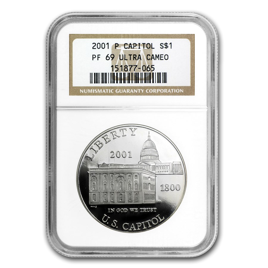 2001-P Capitol Visitor Center $1 Silver Commem PF-69 NGC