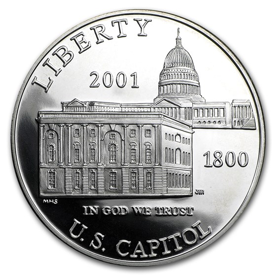 2001-P Capitol Visitor Center $1 Silver Commem Prf (w/Box & COA) 2001-P Capitol Visitor Center $1 Silver Commem Prf (w/Box & COA)