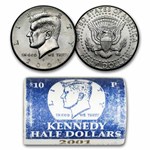 2001-P Kennedy Half Dollar 20-Coin Mint Wrapped Roll BU