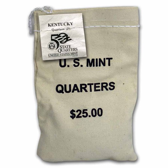 2001-P Kentucky Statehood Quarter $25 Sealed Mint Bag BU 2001-P Kentucky Statehood Quarter $25 Sealed Mint Bag BU