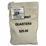 2001-P New York Statehood Quarter $25 Sealed Mint Bag BU