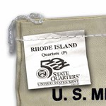 2001-P Rhode Island Statehood Quarter $25 Sealed Mint Bag BU