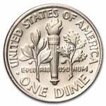 2001-P Roosevelt Dime 50-Coin Roll BU