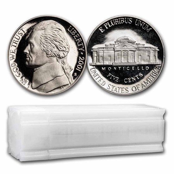 2001-S Jefferson Nickel 40-Coin Roll Proof 2001-S Jefferson Nickel 40-Coin Roll Proof