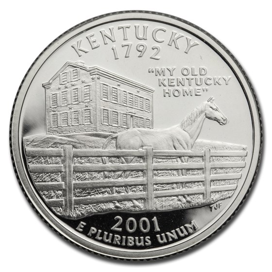 2001-S Kentucky State Quarter Gem Proof (Silver) 2001-S Kentucky State Quarter Gem Proof (Silver)