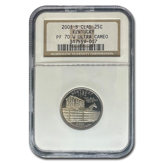 2001-S Kentucky State Quarter PF-70 UCAM NGC 2001-S Kentucky State Quarter PF-70 UCAM NGC