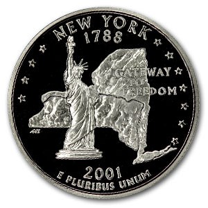 2001-S New York State Quarter Gem Proof 2001-S New York State Quarter Gem Proof
