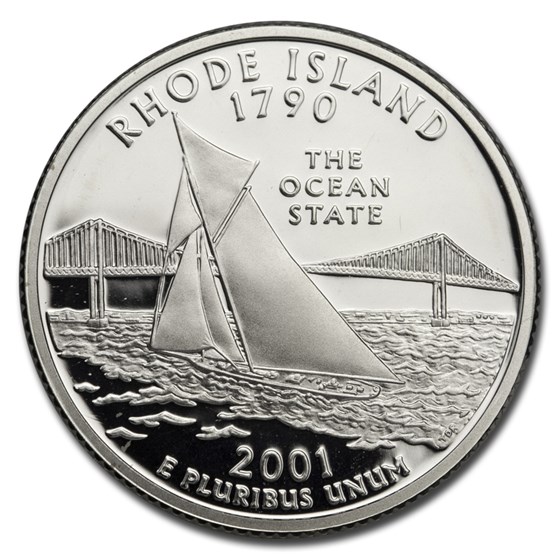 2001-S Rhode Island State Quarter Gem Proof (Silver) 2001-S Rhode Island State Quarter Gem Proof (Silver)