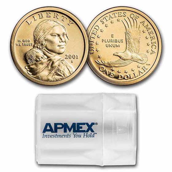 2001-S Sacagawea Dollar 20-Coin Roll Proof 2001-S Sacagawea Dollar 20-Coin Roll Proof