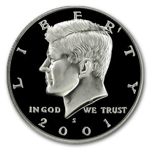 2001-S Silver Kennedy Half Dollar Gem Proof 2001-S Silver Kennedy Half Dollar Gem Proof
