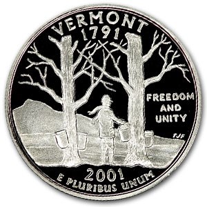 2001-S Vermont State Quarter Gem Proof