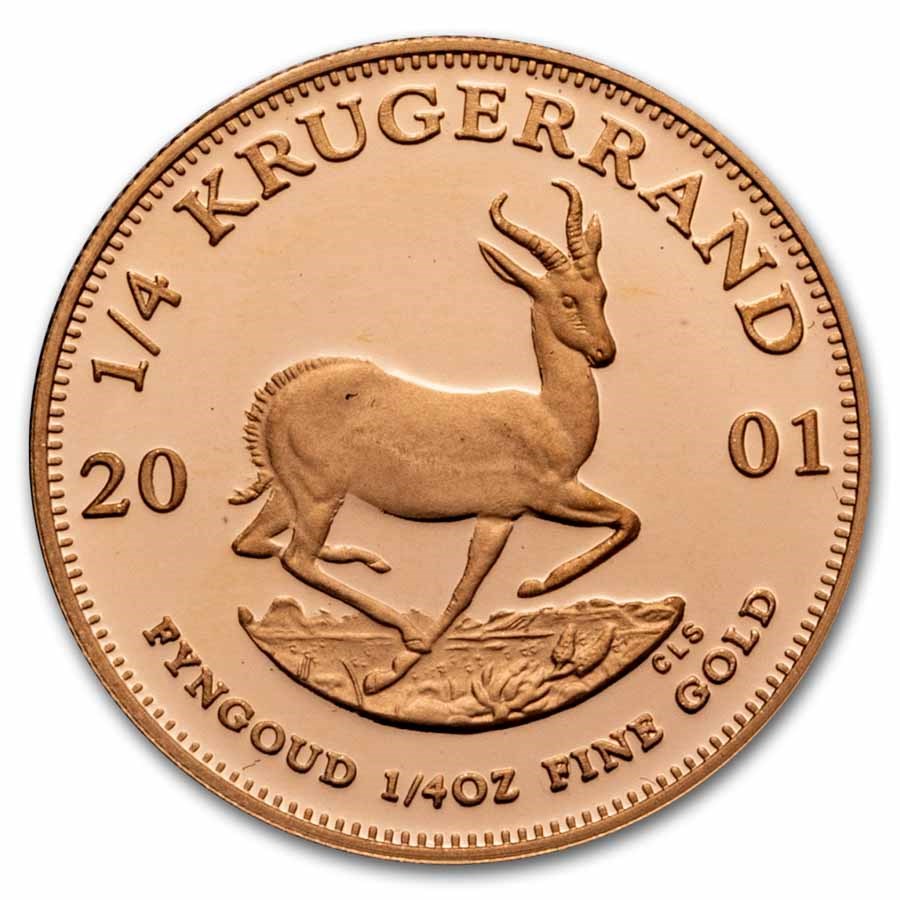 2001 South Africa 1/4 oz Proof Gold Krugerrand (No COA)