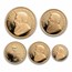 2001 South Africa 5-Coin Gold Krugerrand Proof Set (No Box & COA)