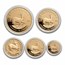 2001 South Africa 5-Coin Gold Krugerrand Proof Set (No Box & COA)