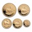 2001 South Africa 5-Coin Gold Krugerrand Proof Set (No Box & COA)
