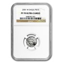 2001-W 1/10 oz Proof American Platinum Eagle PF-70 UCAM NGC
