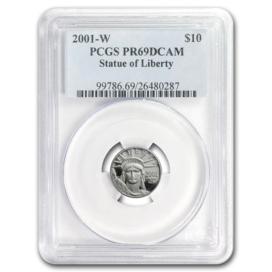 2001-W 1/10 oz Proof American Platinum Eagle PR-69 PCGS 2001-W 1/10 oz Proof American Platinum Eagle PR-69 PCGS