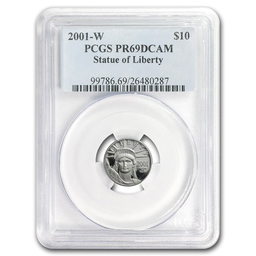 2001-W 1/10 oz Proof American Platinum Eagle PR-69 PCGS