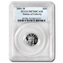 2001-W 1/10 oz Proof Platinum American Eagle PR-70 PCGS 2001-W 1/10 oz Proof Platinum American Eagle PR-70 PCGS