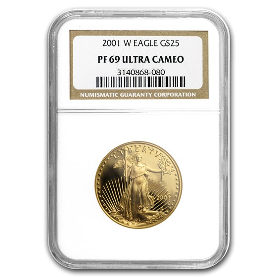 2001-W 1/2 oz Proof American Gold Eagle PF-69 NGC 2001-W 1/2 oz Proof American Gold Eagle PF-69 NGC