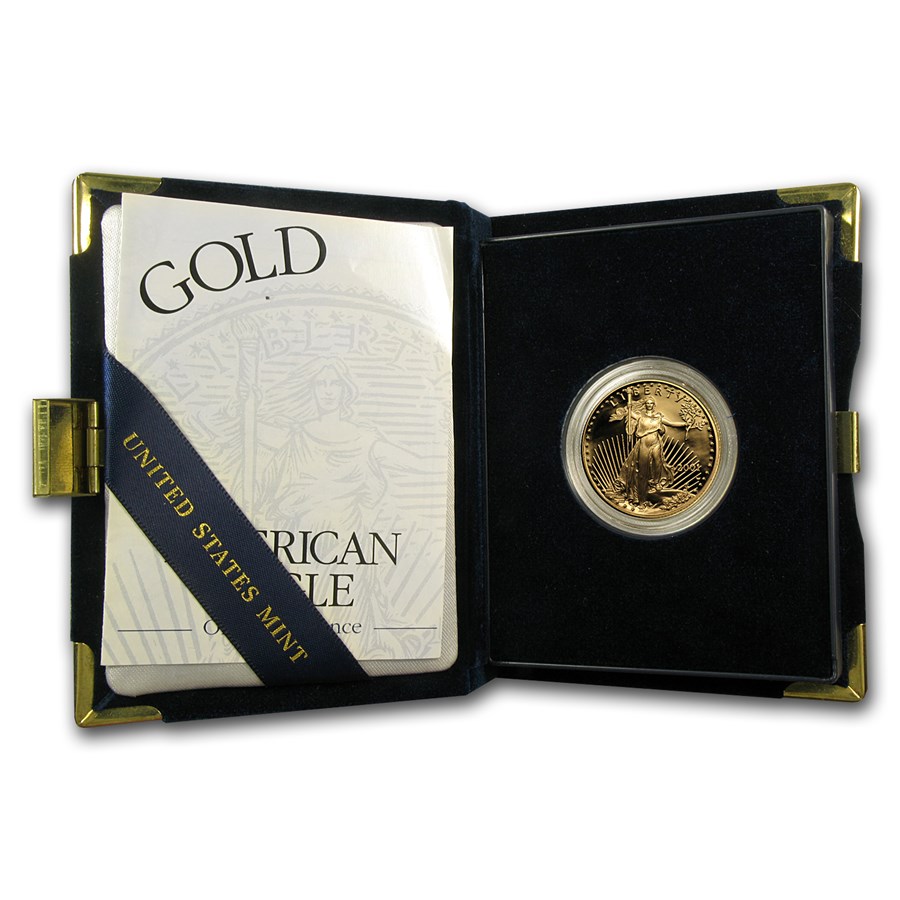 2001-W 1/2 oz Proof American Gold Eagle (w/Box & COA)
