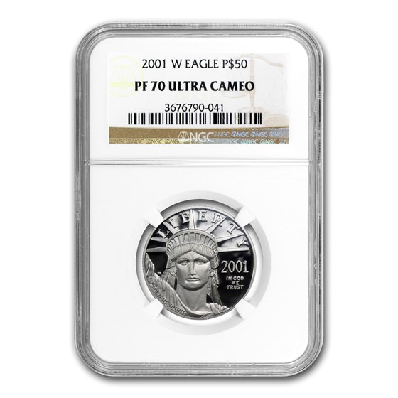 2001-W 1/2 oz Proof American Platinum Eagle PF-70 UCAM NGC 2001-W 1/2 oz Proof American Platinum Eagle PF-70 UCAM NGC