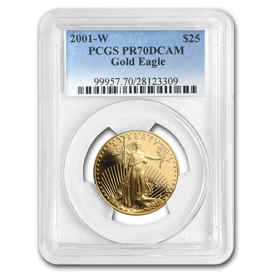 2001-W 1/2 oz Proof Gold American Eagle PR-70 PCGS 2001-W 1/2 oz Proof Gold American Eagle PR-70 PCGS