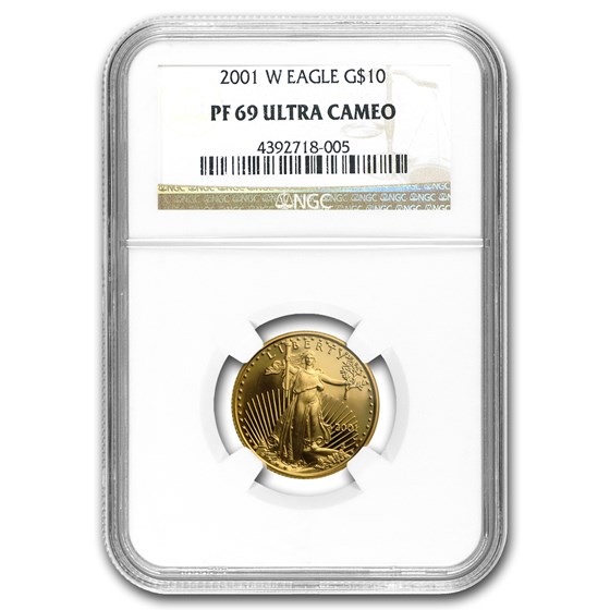2001-W 1/4 oz Proof American Gold Eagle PF-69 NGC 2001-W 1/4 oz Proof American Gold Eagle PF-69 NGC