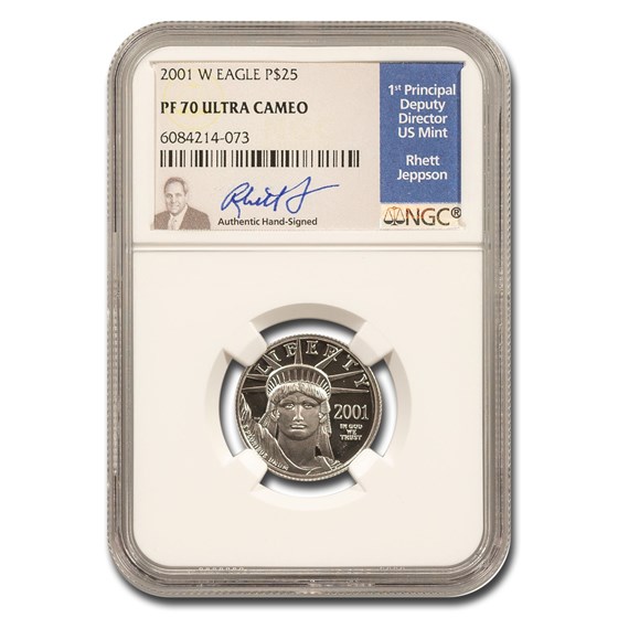 2001-W 1/4 oz Proof American Platinum Eagle PF-70 NGC (Jeppson) 2001-W 1/4 oz Proof American Platinum Eagle PF-70 NGC (Jeppson)