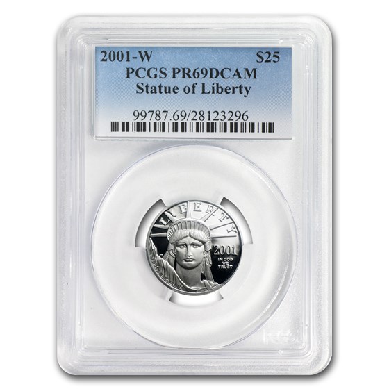2001-W 1/4 oz Proof American Platinum Eagle PR-69 PCGS