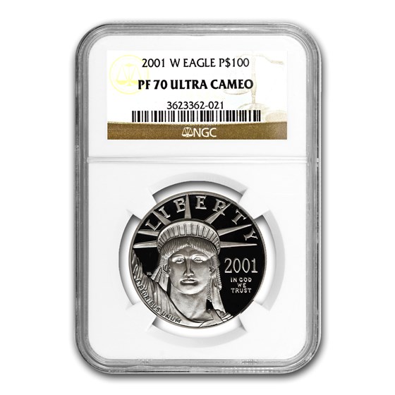 2001-W 1 oz Proof American Platinum Eagle PF-70 UCAM NGC 2001-W 1 oz Proof American Platinum Eagle PF-70 UCAM NGC
