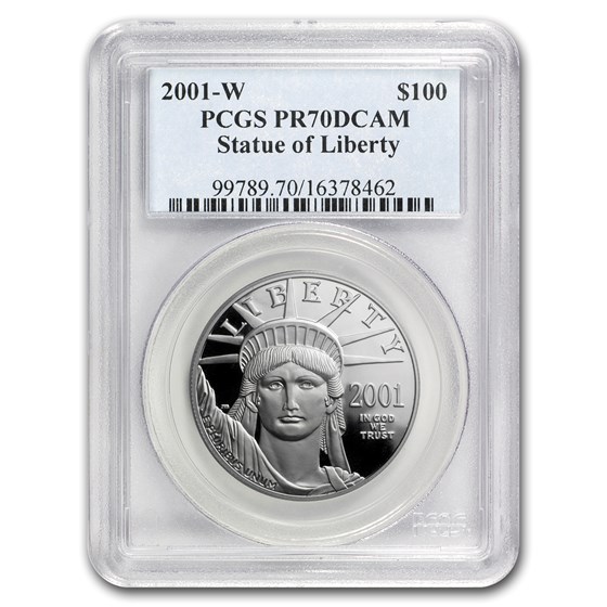 2001-W 1 oz Proof American Platinum Eagle PR-70 PCGS 2001-W 1 oz Proof American Platinum Eagle PR-70 PCGS