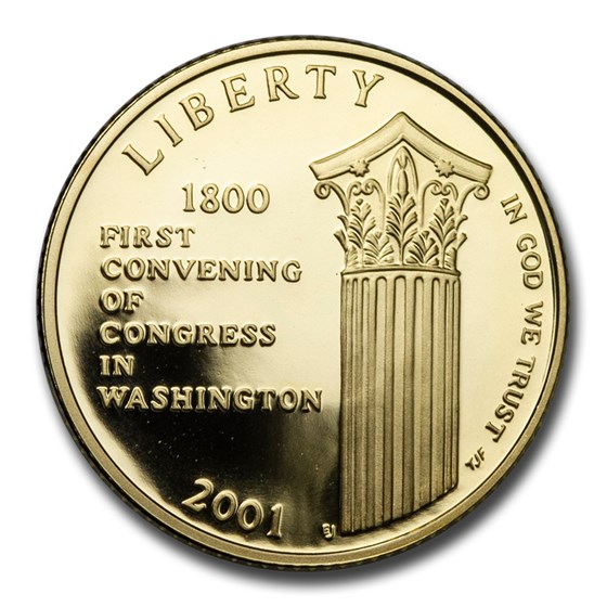 2001-W Gold $5 Commem Capitol Visitor Center BU (Capsule Only)
