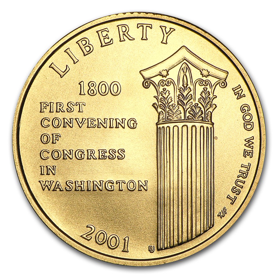 2001-W Gold $5 Commem Capitol Visitor Center BU (w/Box & COA)