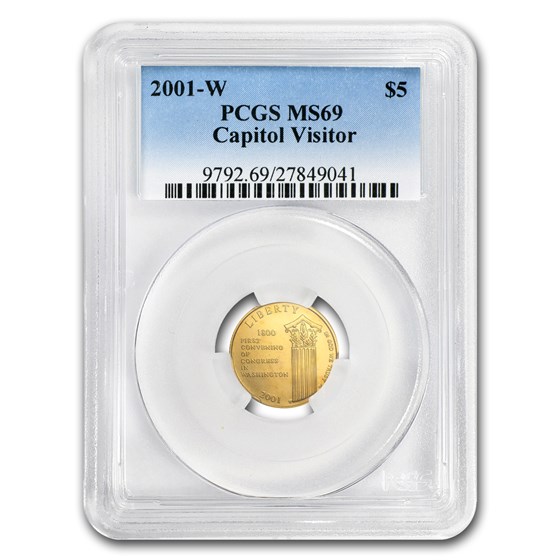 2001-W Gold $5 Commem Capitol Visitor Center MS-69 PCGS 2001-W Gold $5 Commem Capitol Visitor Center MS-69 PCGS